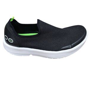 Oofos EEZEE LOW Women's Casual Slip On Black/White Sneaker Comfort Shoe